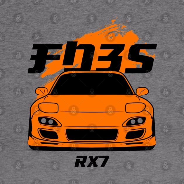 Front orange rx7 fd3s by GoldenTuners